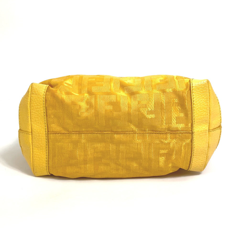 FENDI Handbag 8BH142 Nylon yellow FF Zucca Women Used