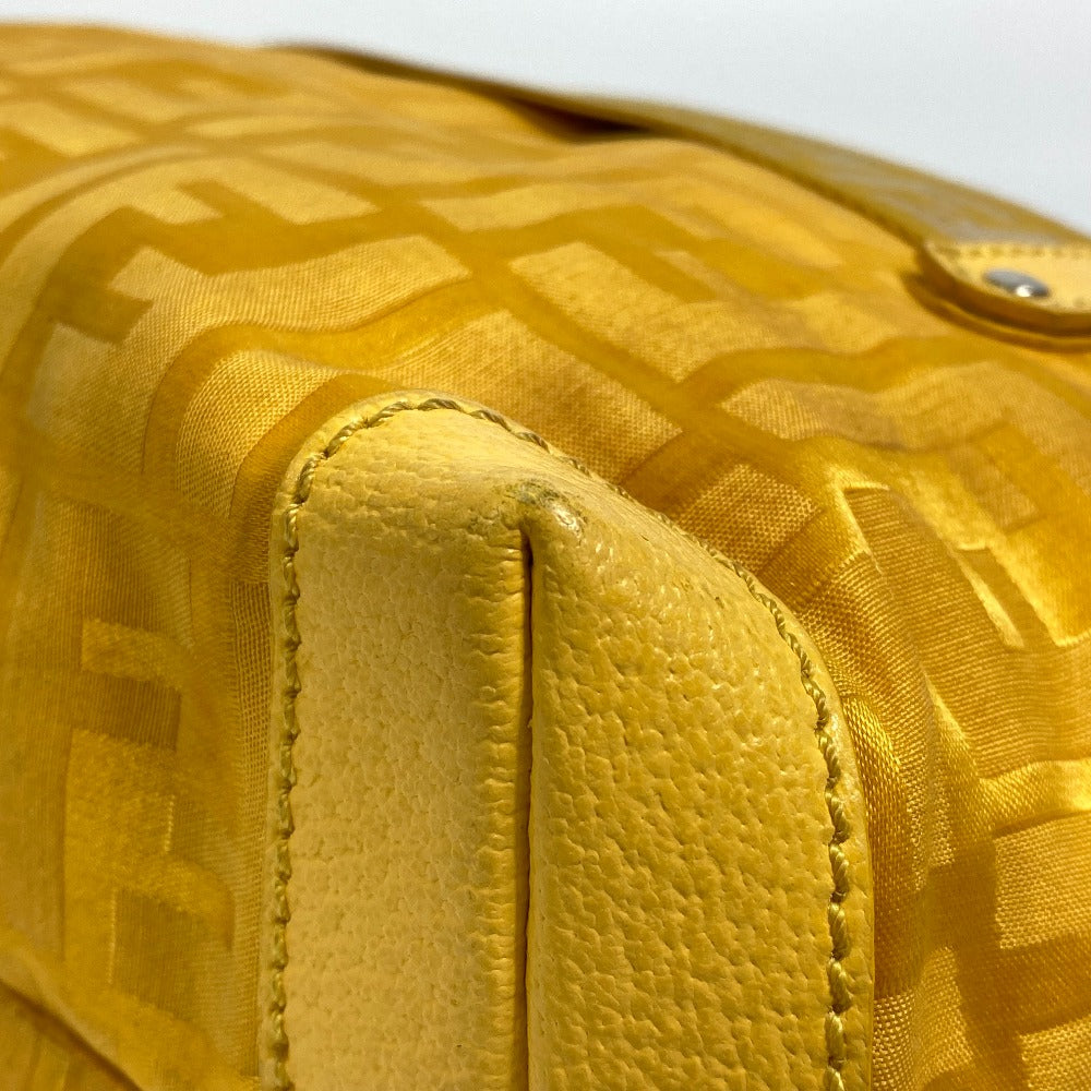 FENDI Handbag 8BH142 Nylon yellow FF Zucca Women Used