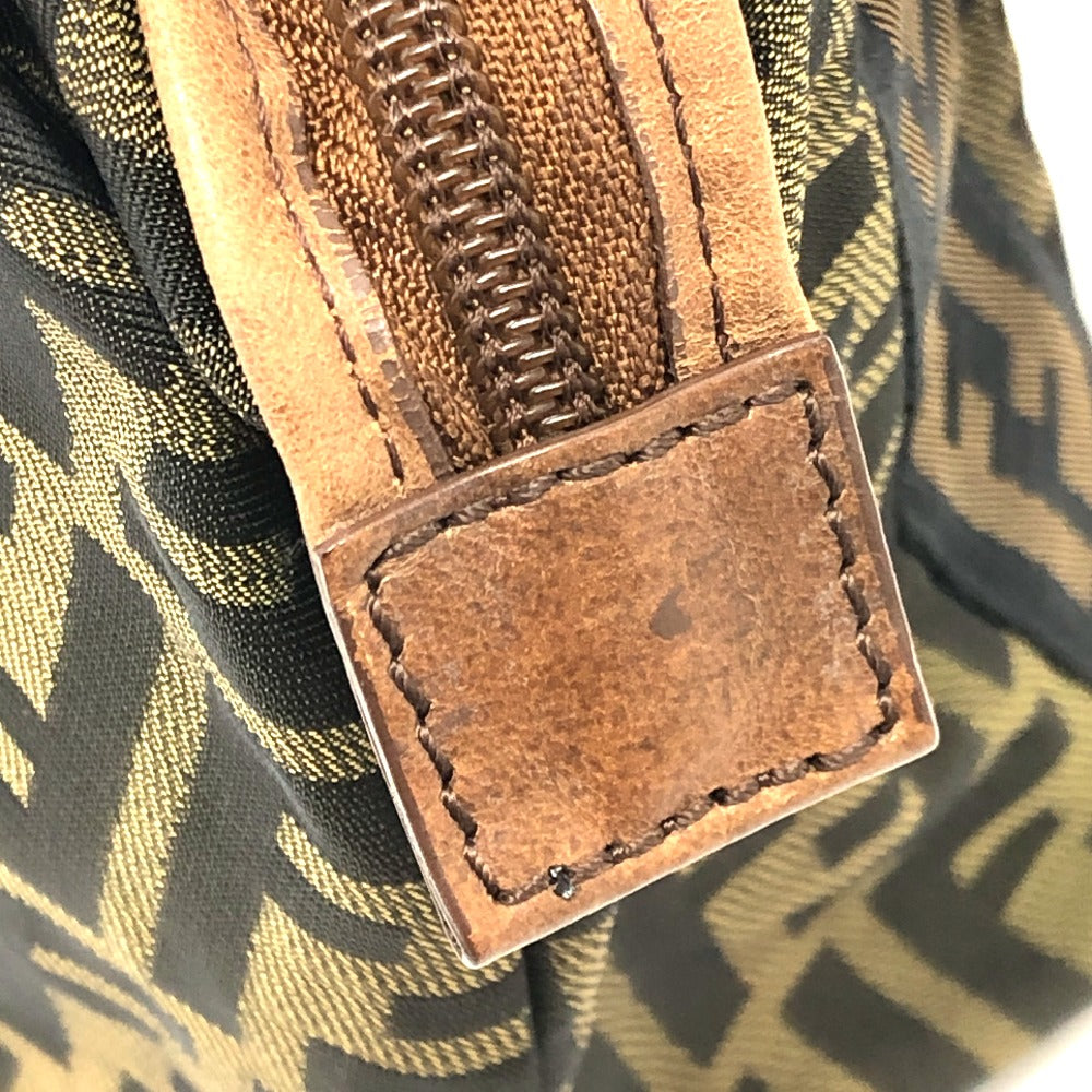 FENDI Handbag 7VS078 canvas Brown FF logo Zucca Women Used