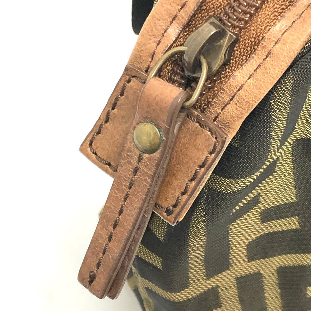 FENDI Handbag 7VS078 canvas Brown FF logo Zucca Women Used