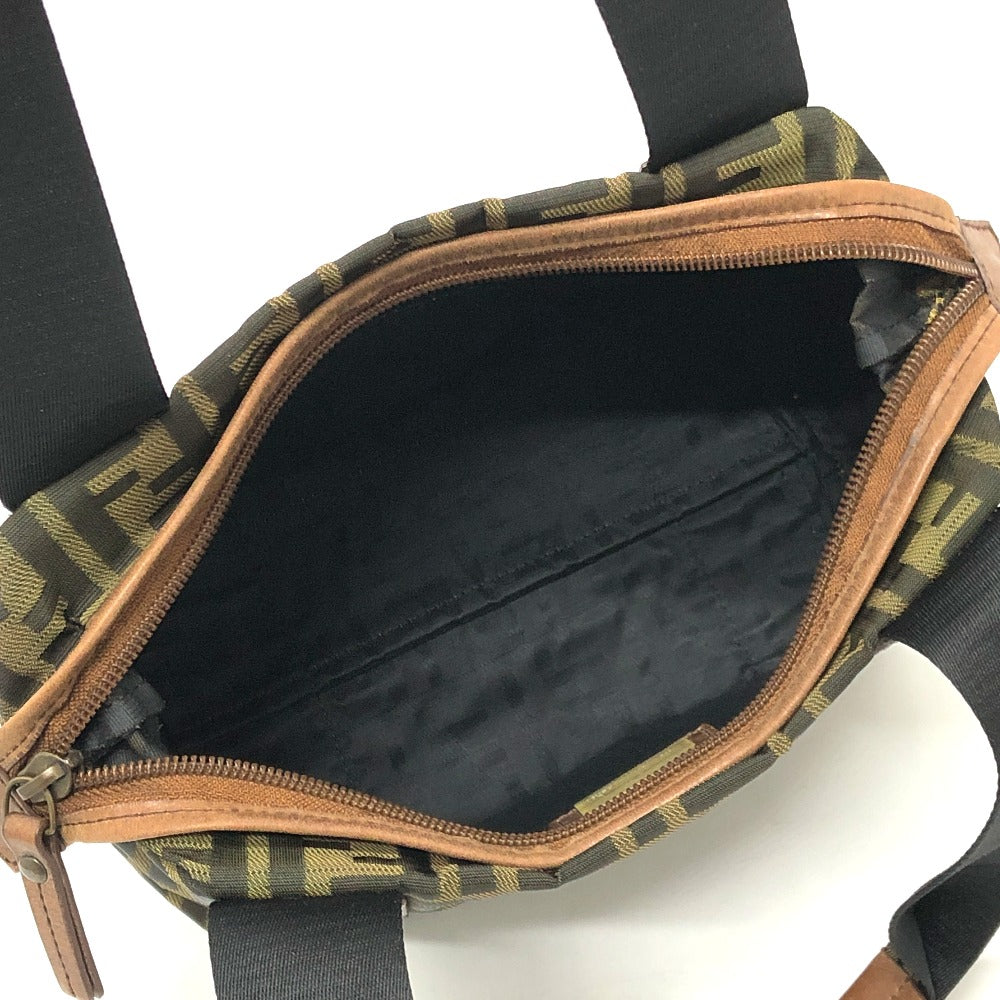 FENDI Handbag 7VS078 canvas Brown FF logo Zucca Women Used