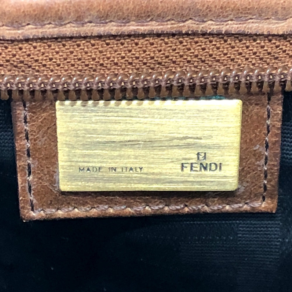 FENDI Handbag 7VS078 canvas Brown FF logo Zucca Women Used