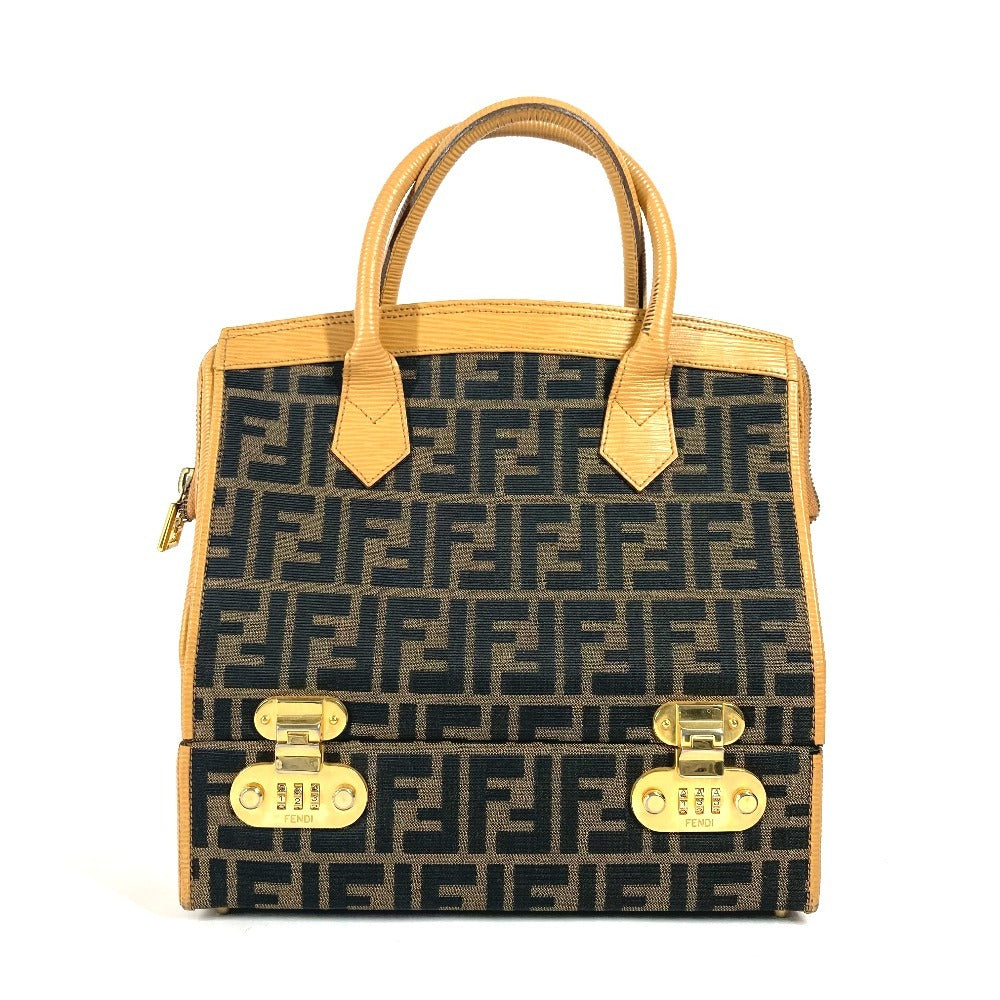 FENDI Handbag Canvas / leather Brown vintage Zucca logo Women Used