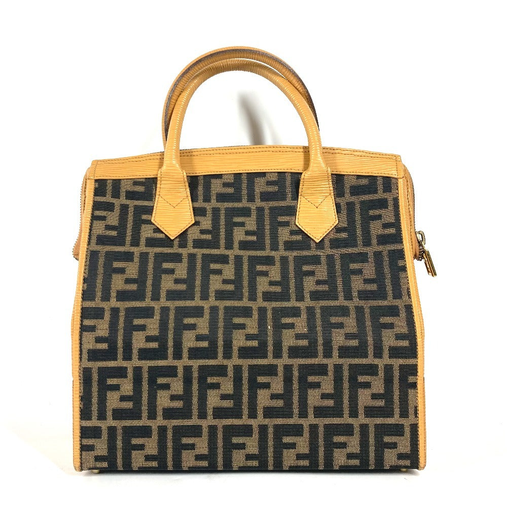 FENDI Handbag Canvas / leather Brown vintage Zucca logo Women Used
