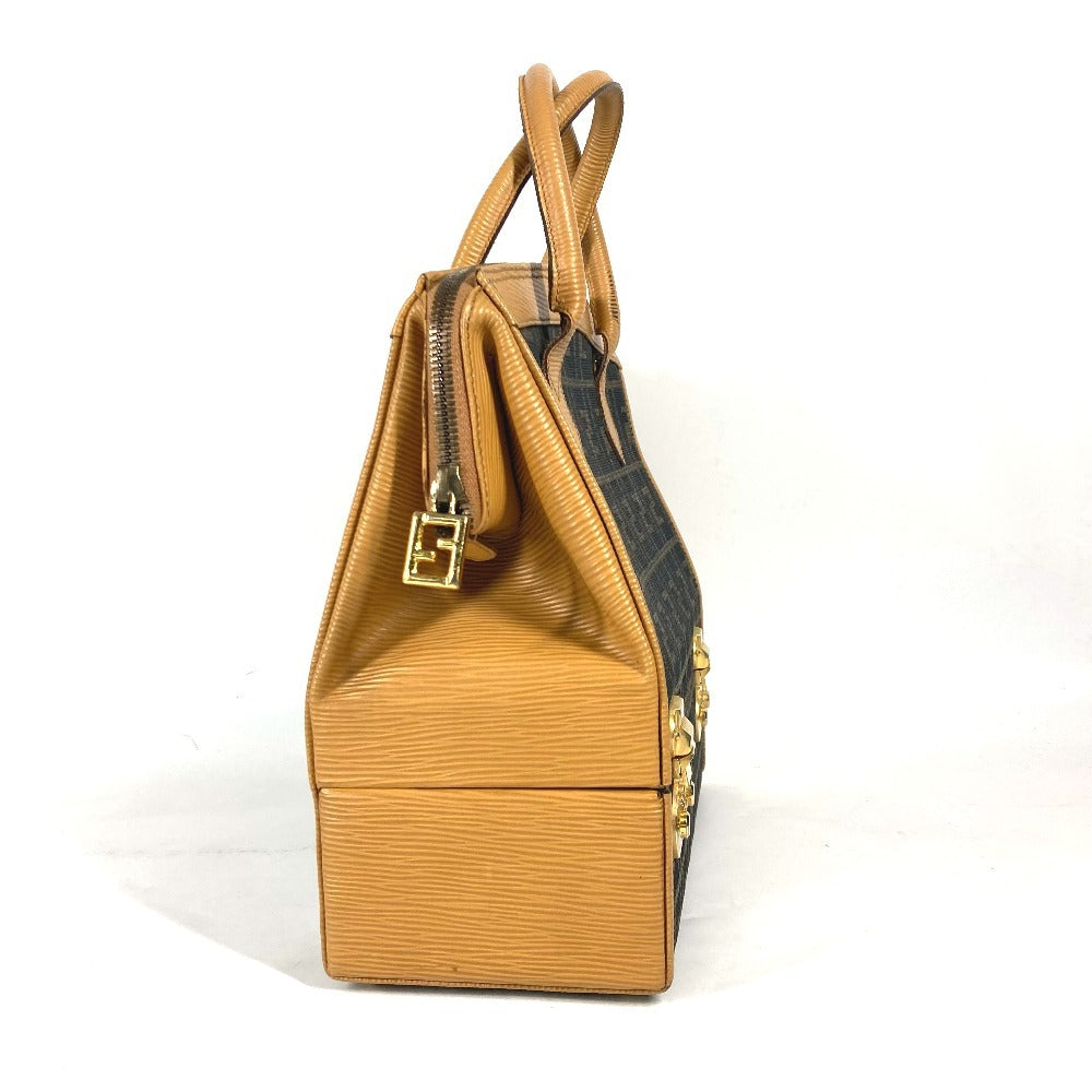 FENDI Handbag Canvas / leather Brown vintage Zucca logo Women Used