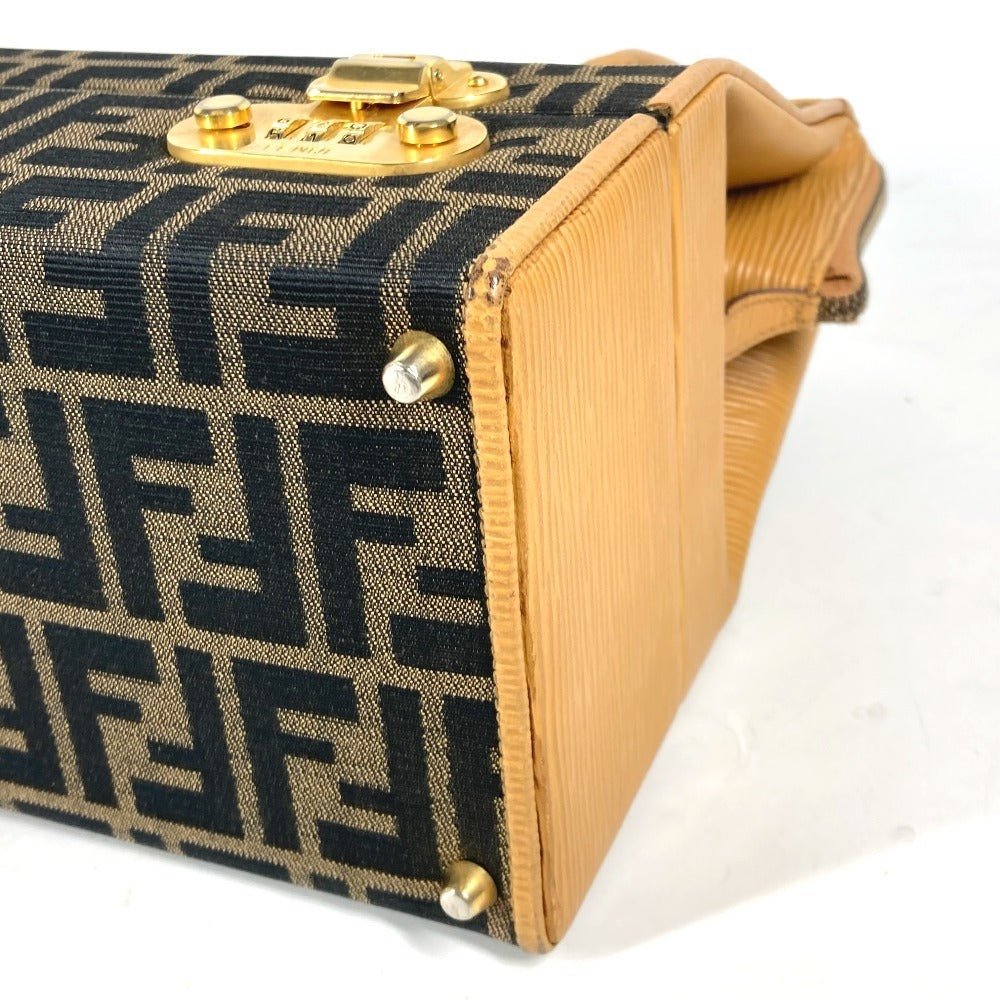FENDI Handbag Canvas / leather Brown vintage Zucca logo Women Used
