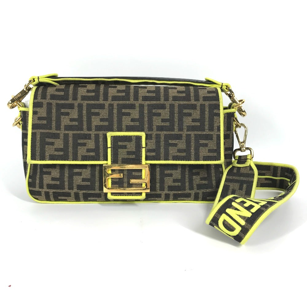 FENDI Shoulder Bag 8BR600 canvas Brown Zucca Mamma Bucket Women Used
