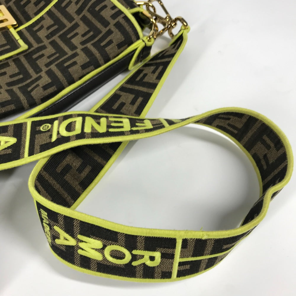 FENDI Shoulder Bag 8BR600 canvas Brown Zucca Mamma Bucket Women Used