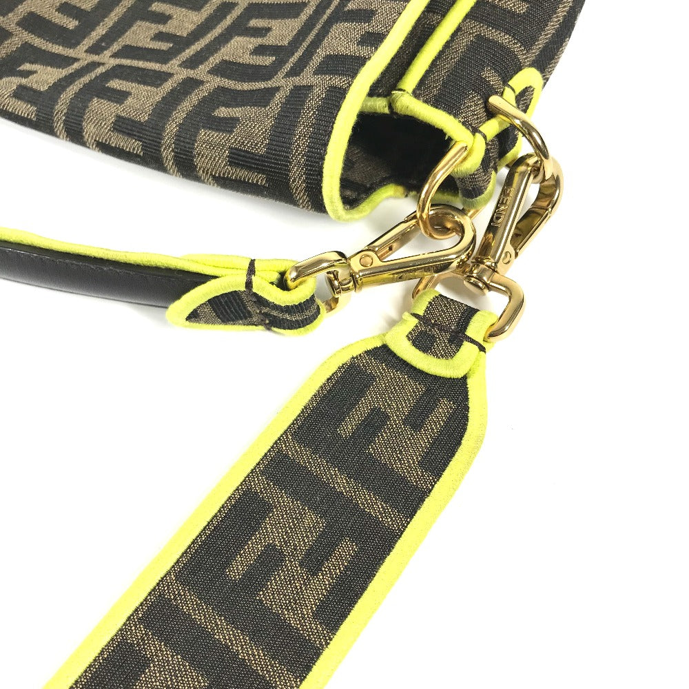 FENDI Shoulder Bag 8BR600 canvas Brown Zucca Mamma Bucket Women Used