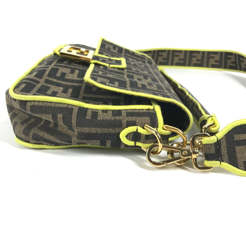 FENDI Shoulder Bag 8BR600 canvas Brown Zucca Mamma Bucket Women Used