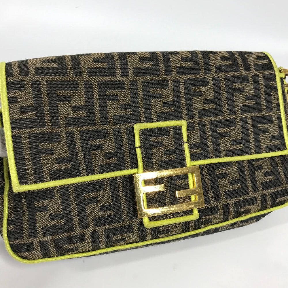 FENDI Shoulder Bag 8BR600 canvas Brown Zucca Mamma Bucket Women Used