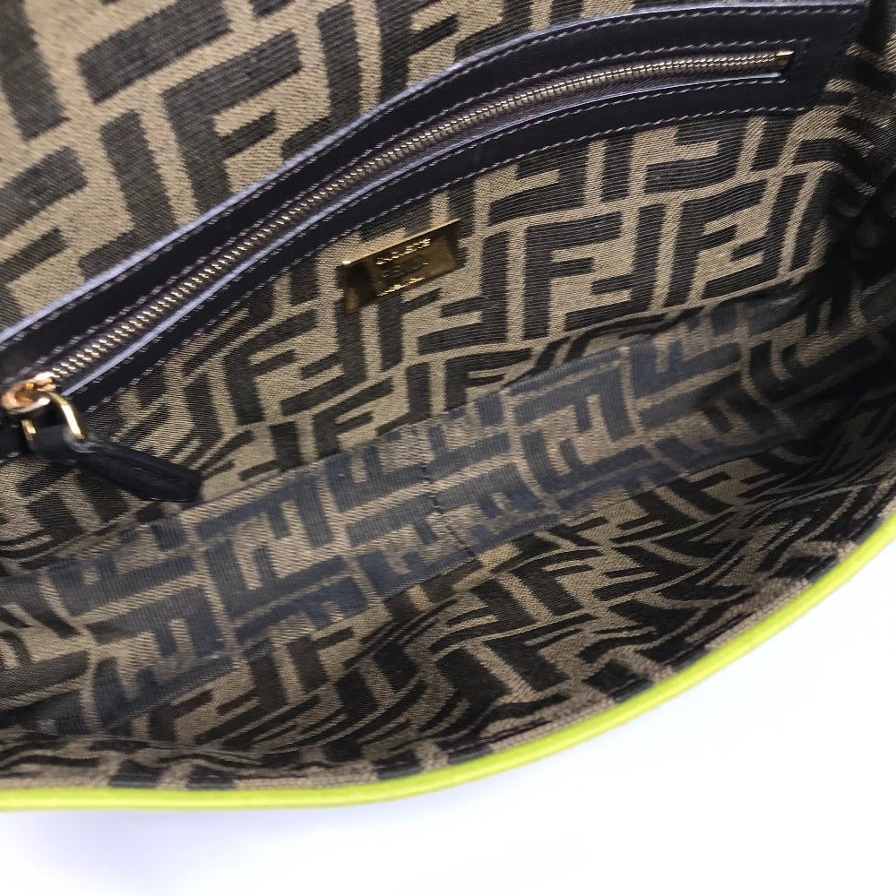 FENDI Shoulder Bag 8BR600 canvas Brown Zucca Mamma Bucket Women Used