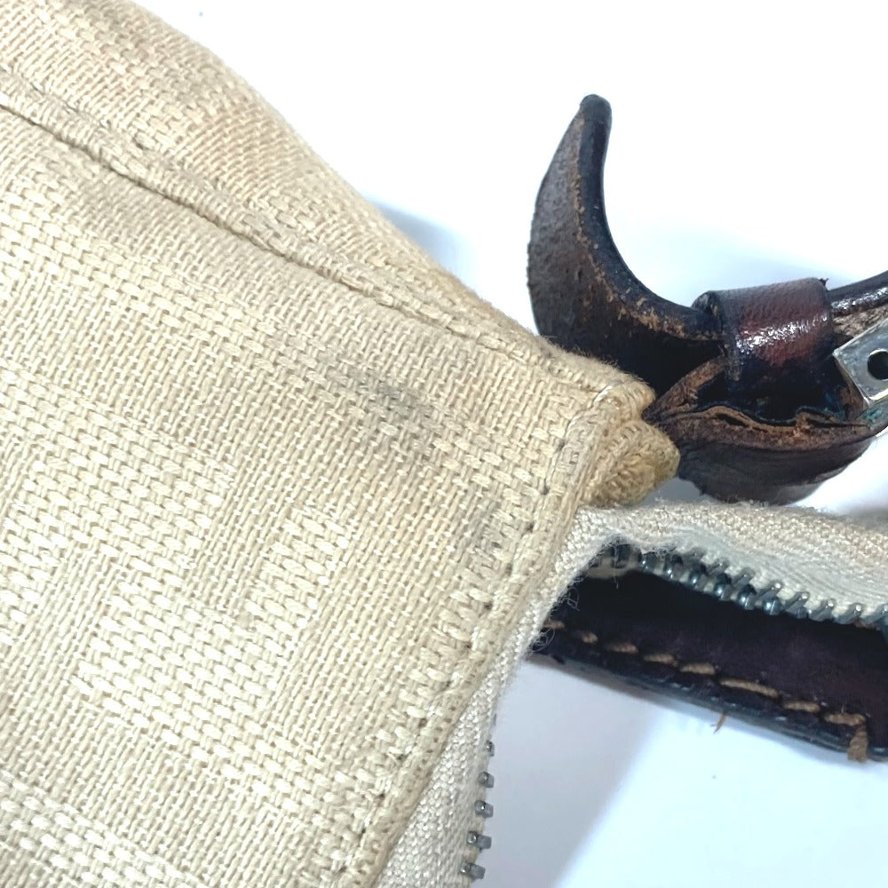 FENDI Shoulder Bag Canvas / leather beige Zucca Mamma Bucket Women Used