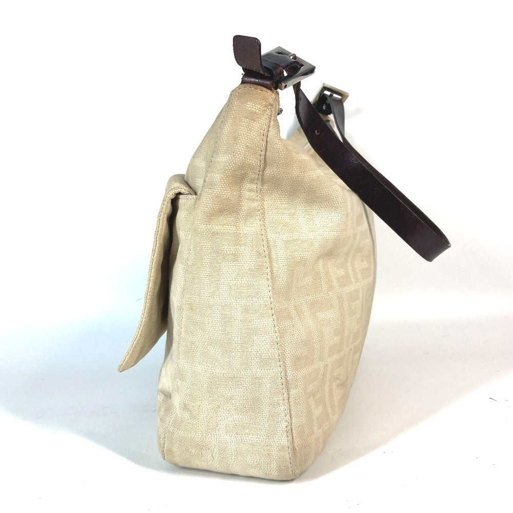 FENDI Shoulder Bag Canvas / leather beige Zucca Mamma Bucket Women Used