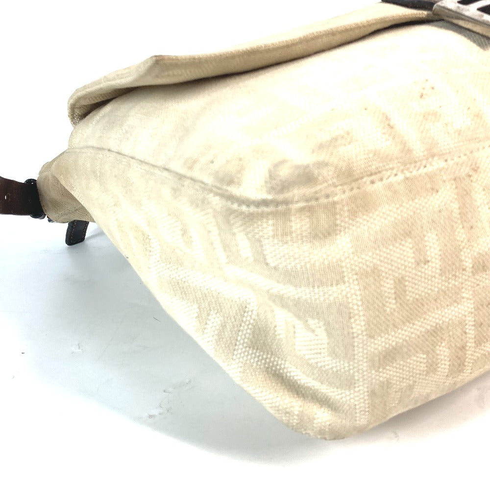 FENDI Shoulder Bag Canvas / leather beige Zucca Mamma Bucket Women Used
