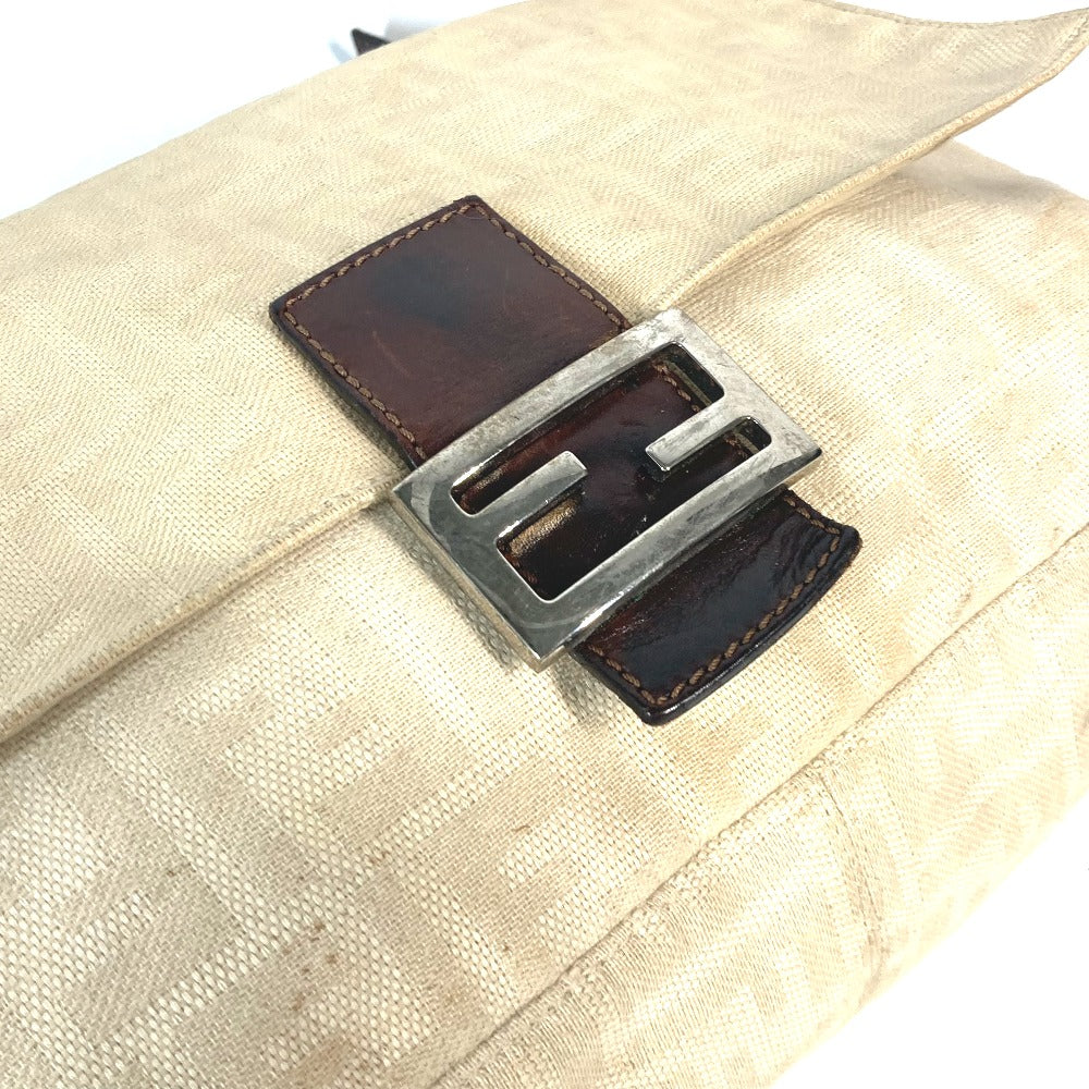 FENDI Shoulder Bag Canvas / leather beige Zucca Mamma Bucket Women Used