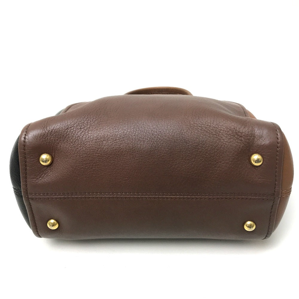 FENDI Handbag 8BL117 leather Brown chameleon Women Used