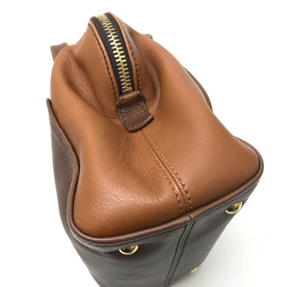 FENDI Handbag 8BL117 leather Brown chameleon Women Used