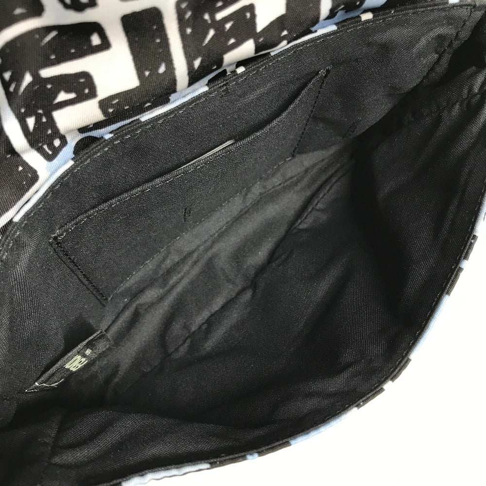 FENDI Shoulder Bag 8BR784 Nylon blue Joshua Vides Collaboration Zucca Baguette Mini mens Used