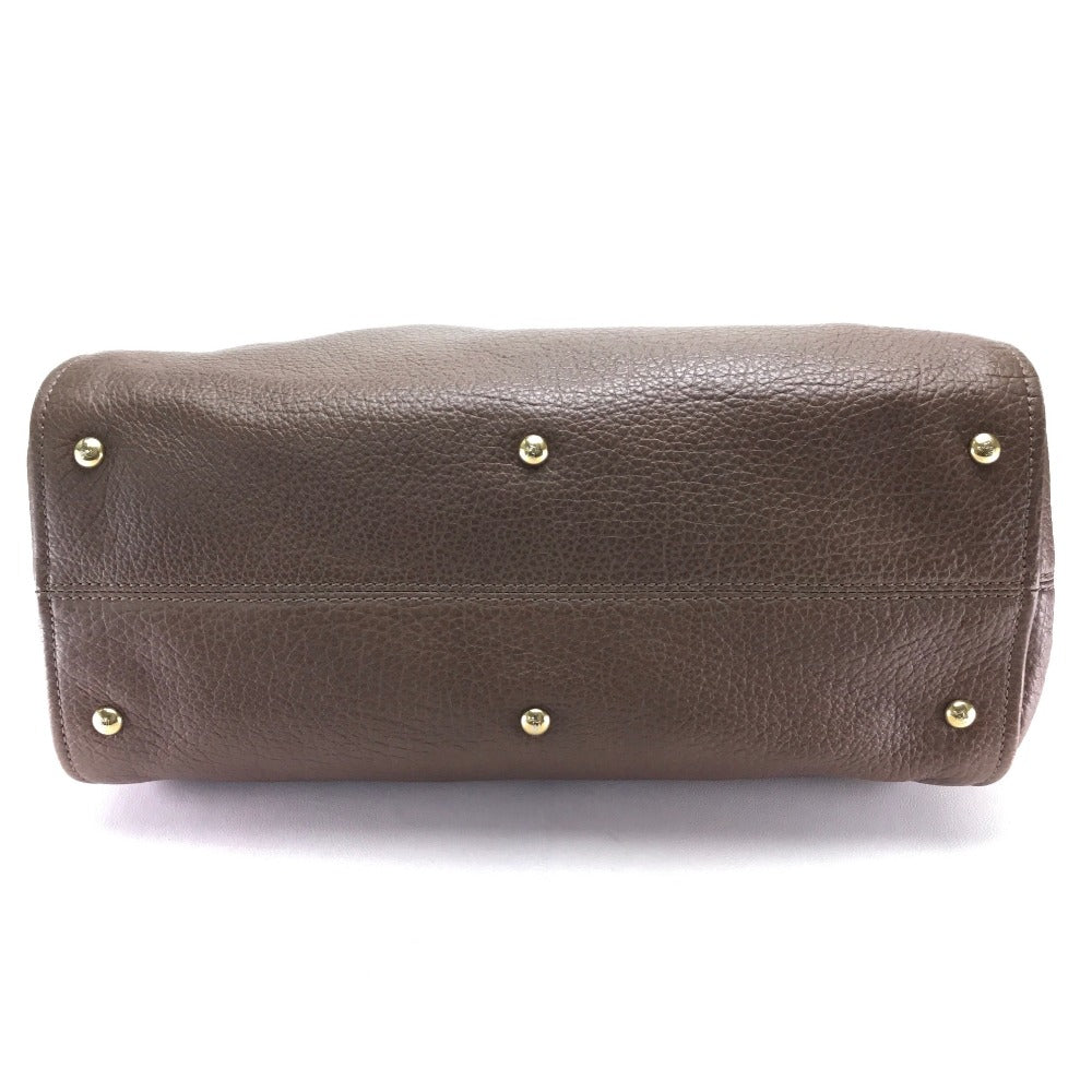 FENDI Handbag 8BL110 leather Brown Men's Women chameleon unisex(Unisex) Used