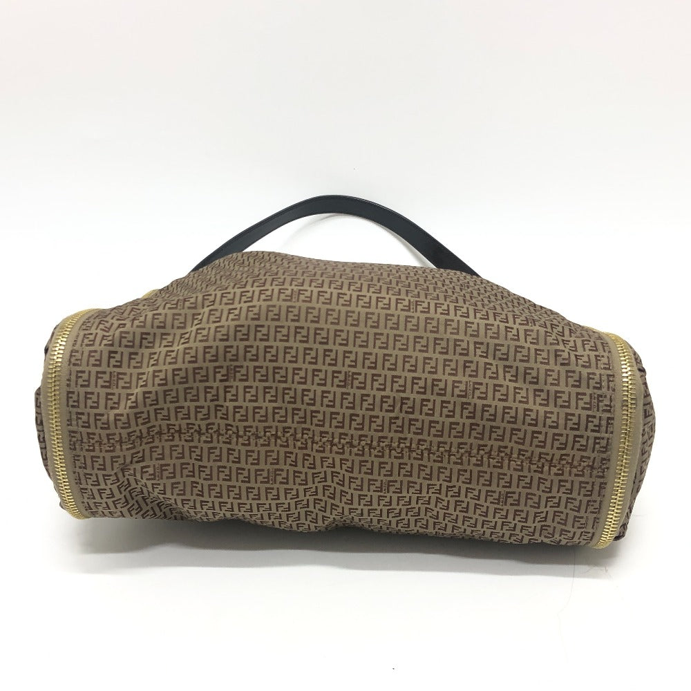 FENDI Shoulder Bag 8BR633 canvas beige Zucca Pattern Women Used