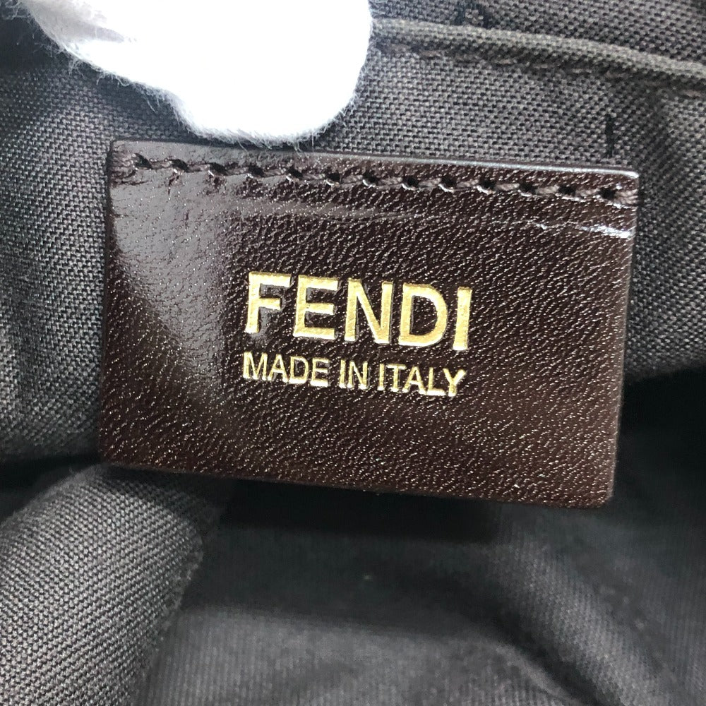FENDI Shoulder Bag 8BR633 canvas beige Zucca Pattern Women Used