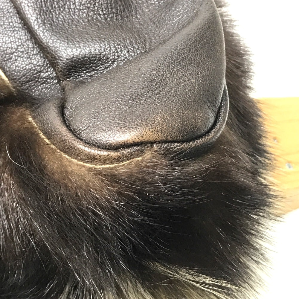 FENDI Shoulder Bag 8BT161 fur Dark brown Fur bag Peekaboo Women Used