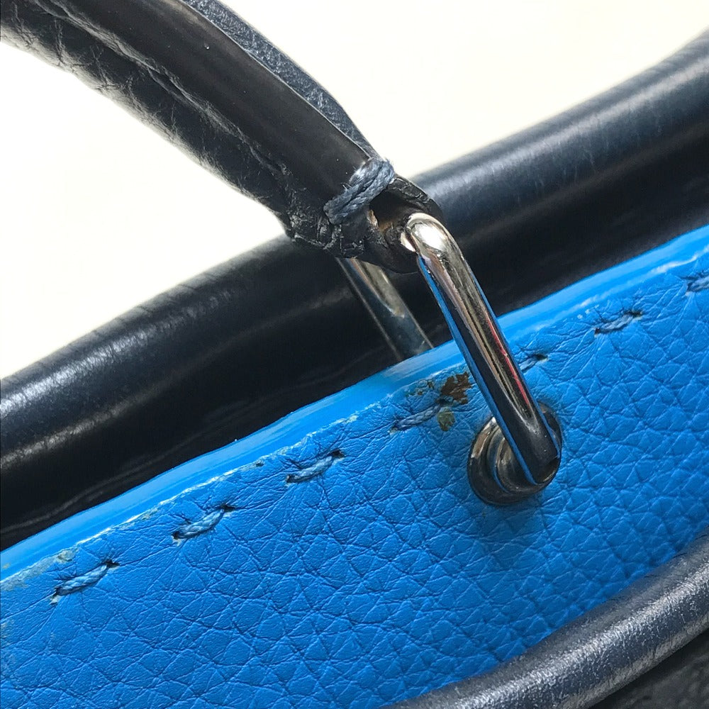 FENDI Business bag 7VA388 leather Navy x blue Celeria Peekaboo mens Used