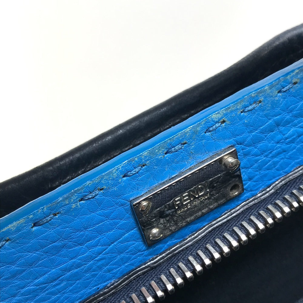 FENDI Business bag 7VA388 leather Navy x blue Celeria Peekaboo mens Used