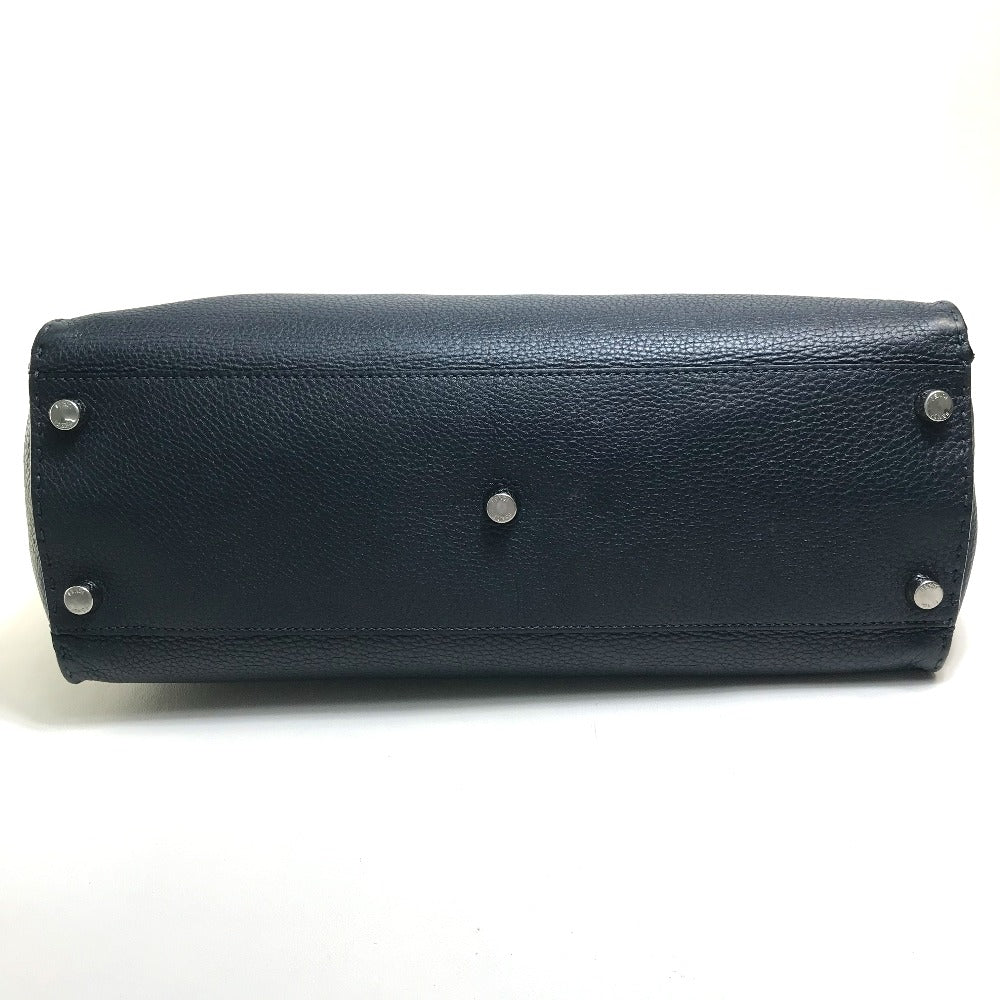 FENDI Business bag 7VA388 leather Navy x blue Celeria Peekaboo mens Used