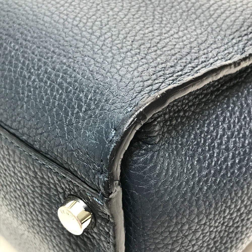 FENDI Business bag 7VA388 leather Navy x blue Celeria Peekaboo mens Used