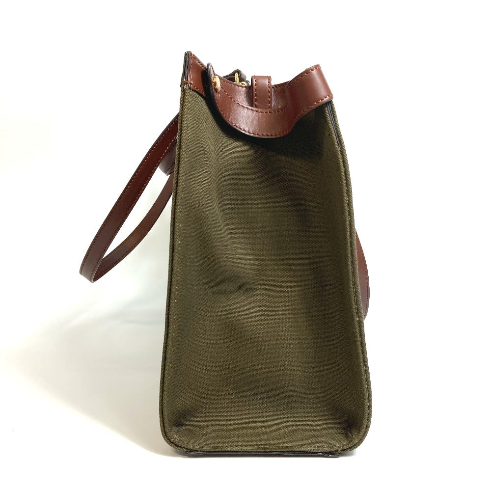 FENDI Tote Bag 8BH374 cotton green FF total pattern Peekaboo X Tote Women Used