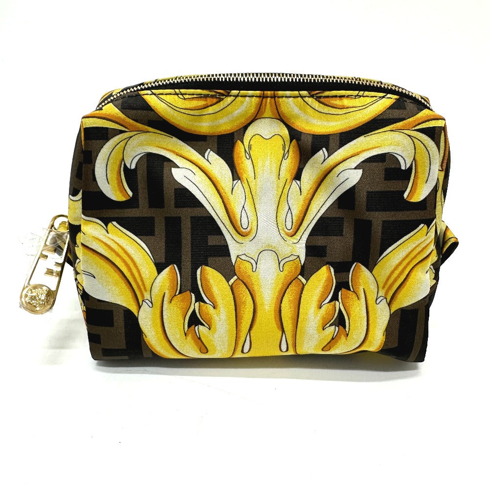 FENDI Pouch 8N0172 Nylon Brown Versace VERSACE collaboration Fendace FENDACE Women Used