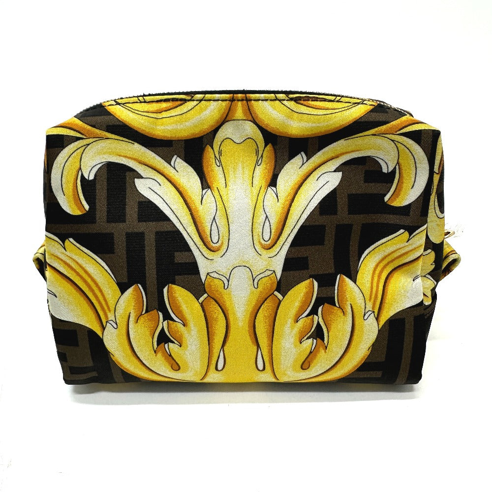 FENDI Pouch 8N0172 Nylon Brown Versace VERSACE collaboration Fendace FENDACE Women Used