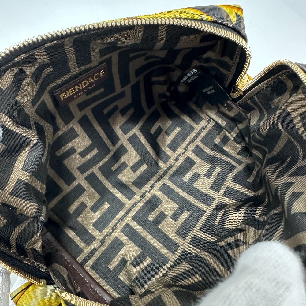 FENDI Pouch 8N0172 Nylon Brown Versace VERSACE collaboration Fendace FENDACE Women Used