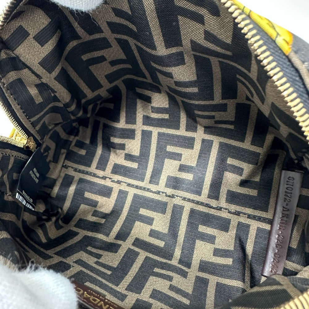 FENDI Pouch 8N0172 Nylon Brown Versace VERSACE collaboration Fendace FENDACE Women Used