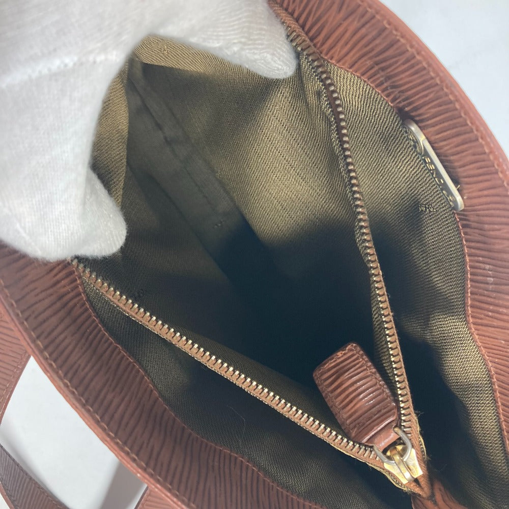 FENDI Handbag leather Brown vintage FF logo Women Used