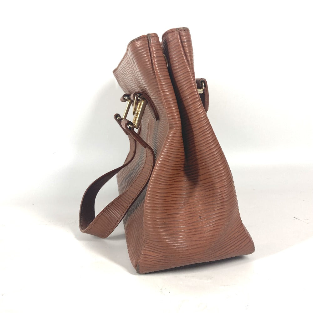 FENDI Handbag leather Brown vintage FF logo Women Used