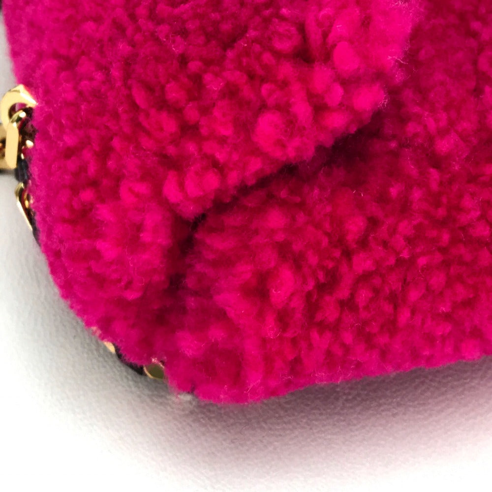 FENDI Shoulder Bag 8M0315 Mouton Fusha pink Mini baguette Women Used