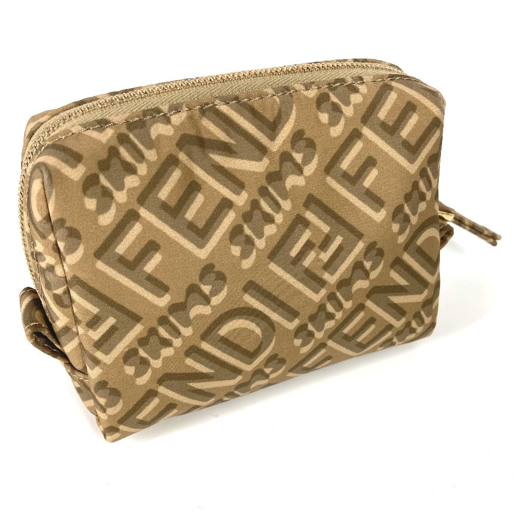 FENDI Pouch 8N0179 Nylon beige SKIMS collaboration logo Women Used