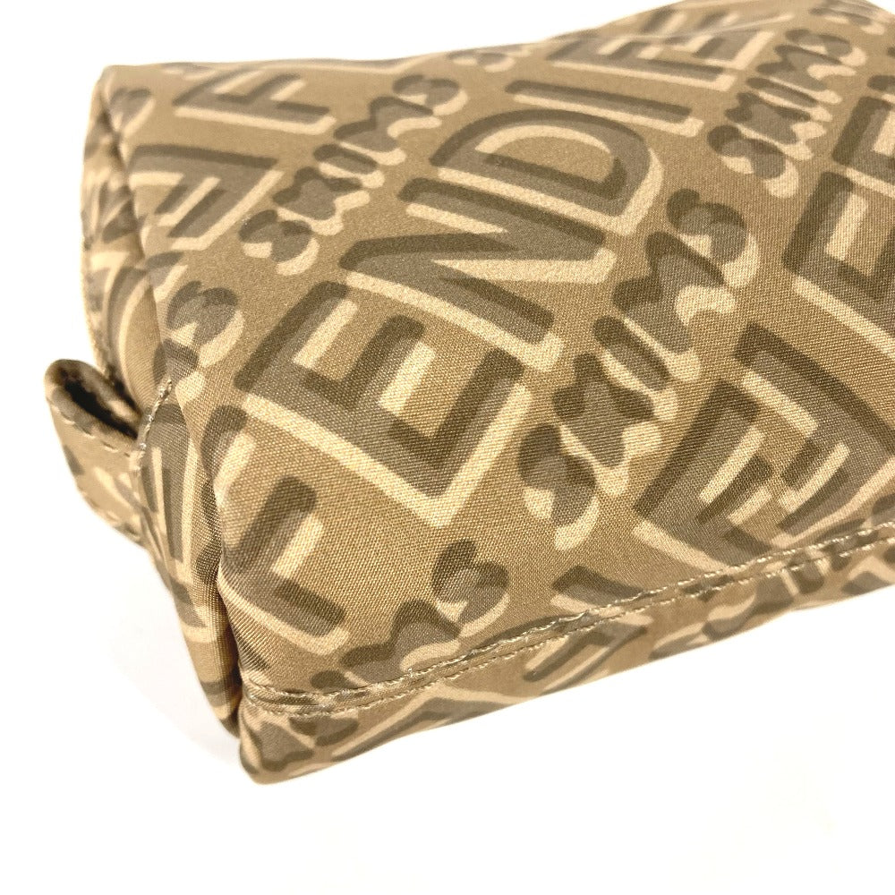 FENDI Pouch 8N0179 Nylon beige SKIMS collaboration logo Women Used