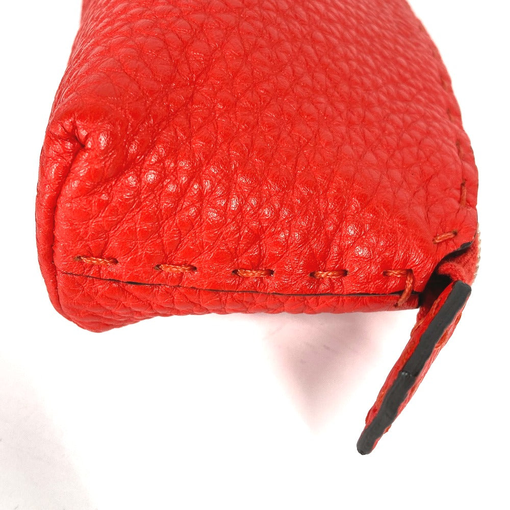 FENDI Pouch 8N0115 leather Red Celeria Women Used