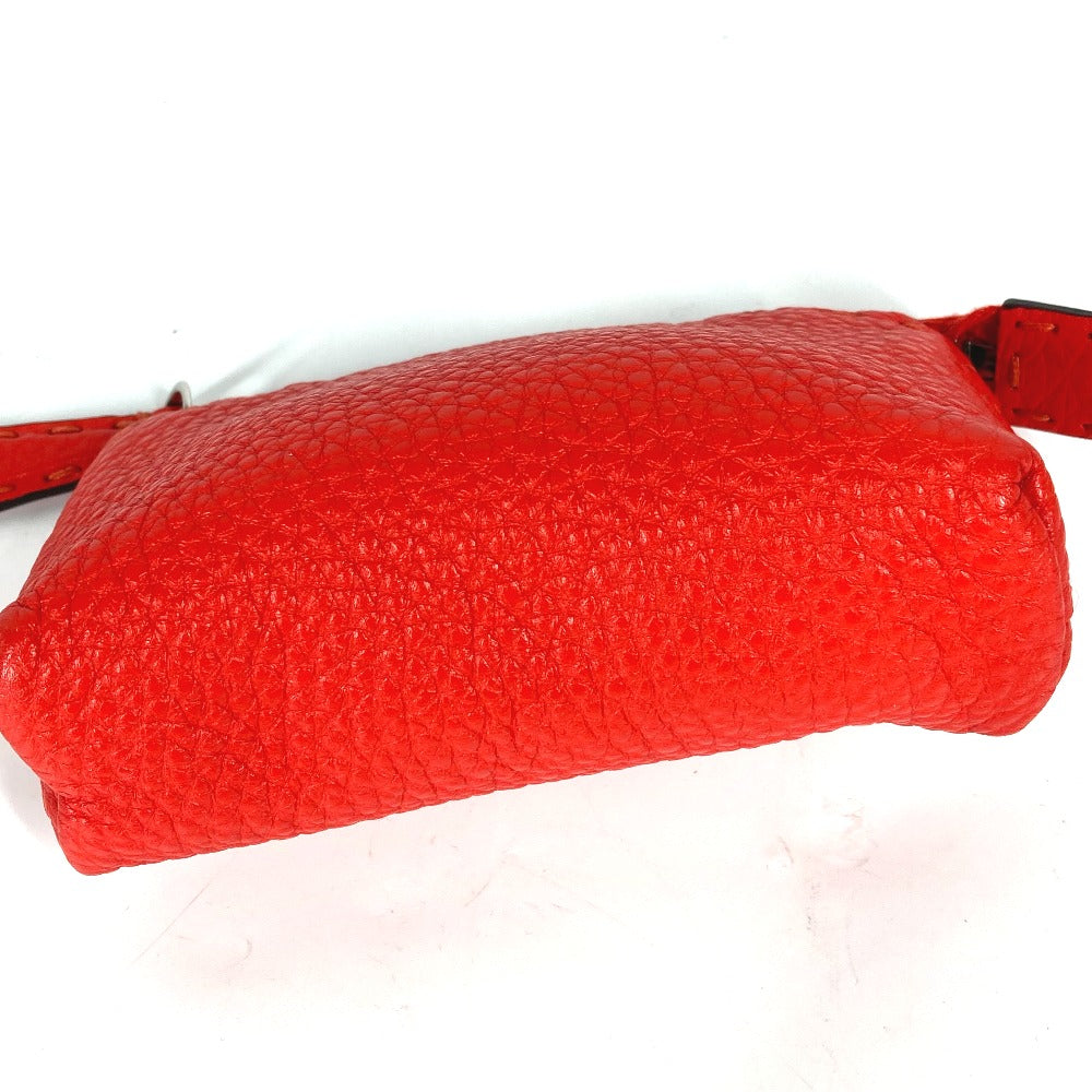FENDI Pouch 8N0115 leather Red Celeria Women Used