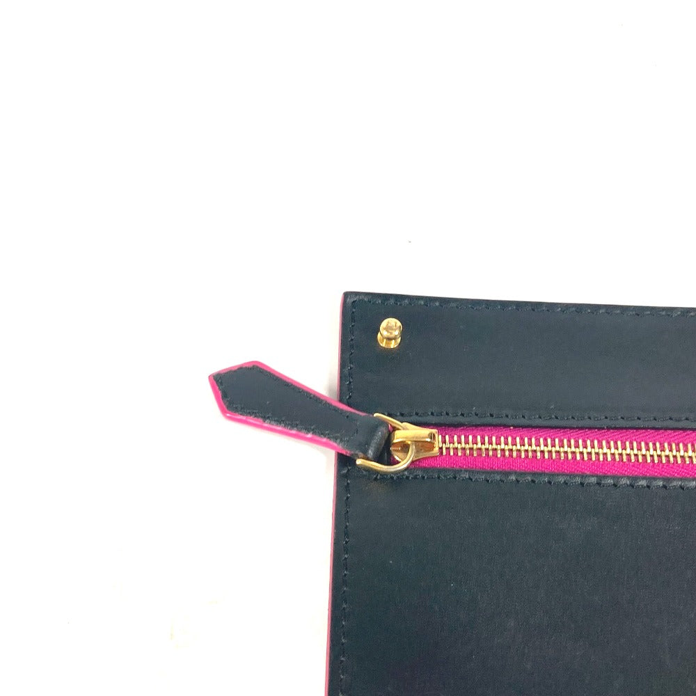 FENDI Pouch leather black By color Accessories Flat Women Used