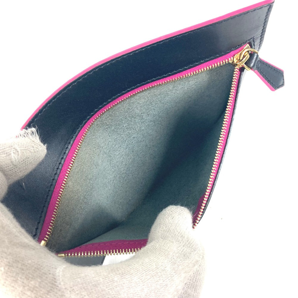 FENDI Pouch leather black By color Accessories Flat Women Used