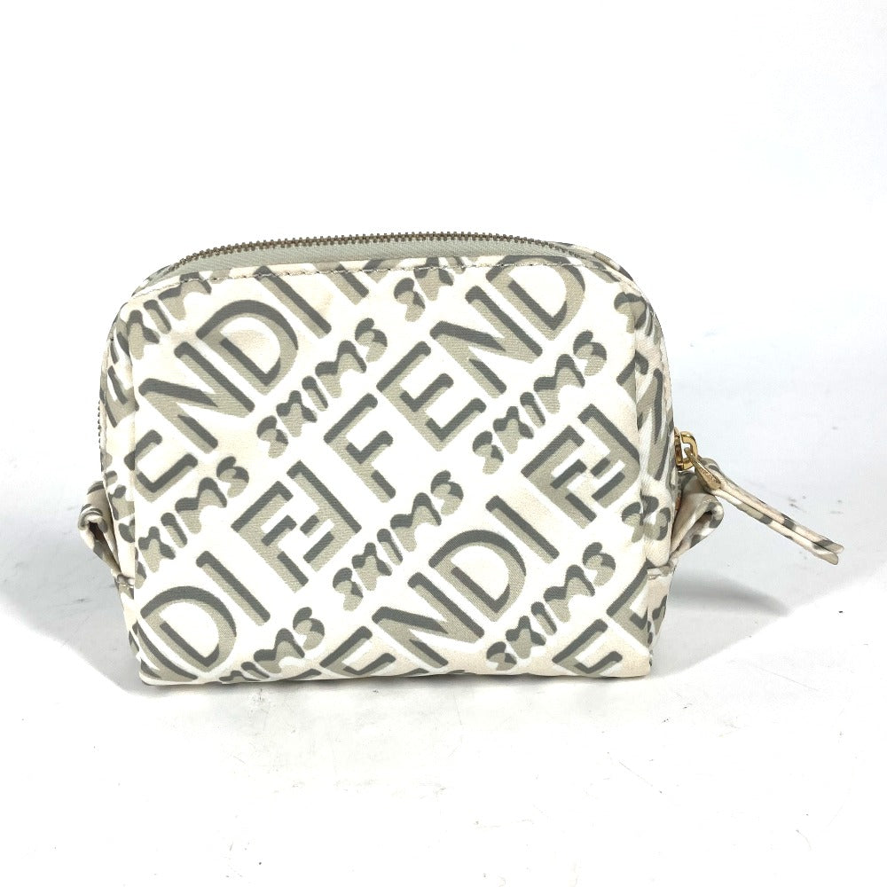FENDI Pouch 8N0179 Nylon white SKIMS collaboration Skims logo Women Used