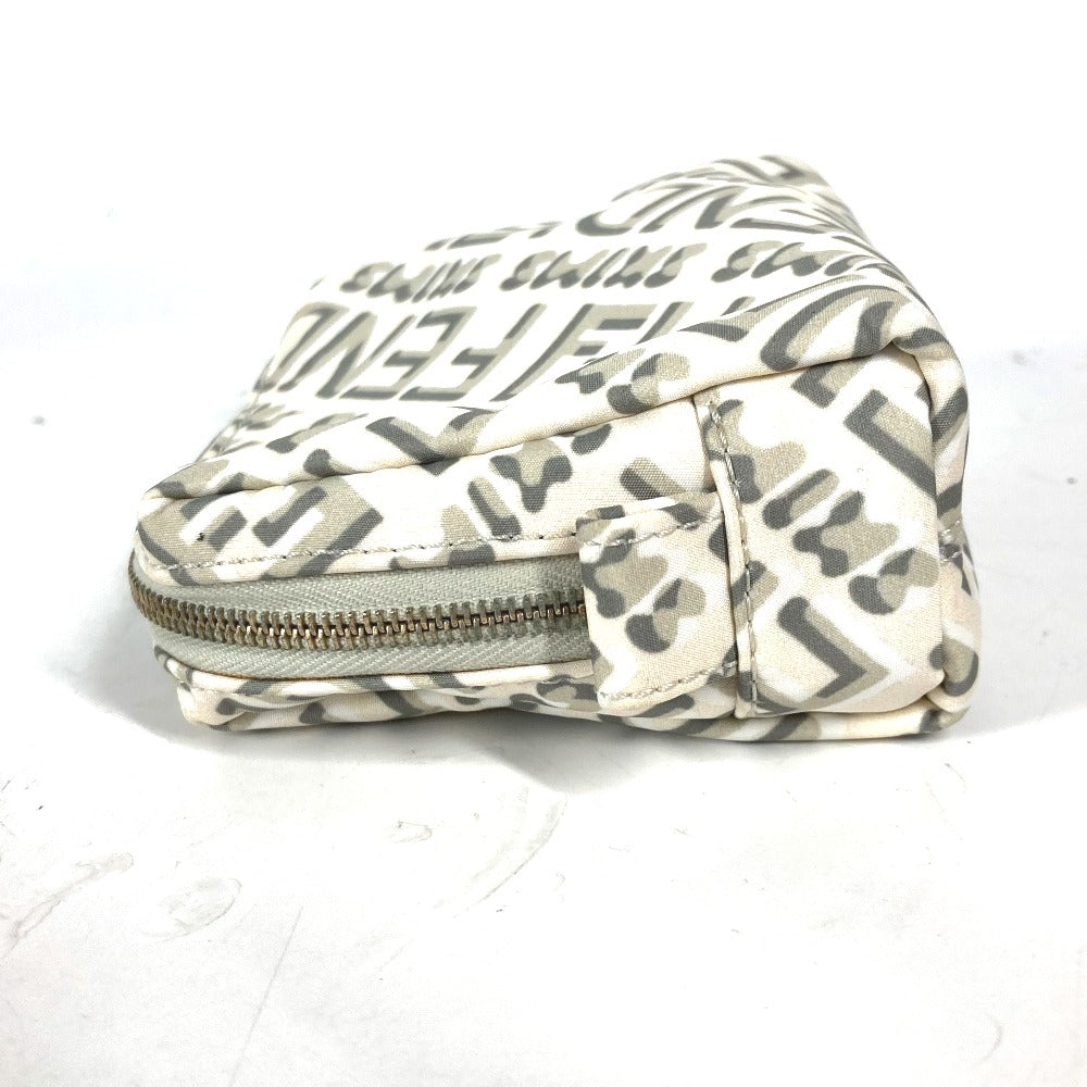 FENDI Pouch 8N0179 Nylon white SKIMS collaboration Skims logo Women Used