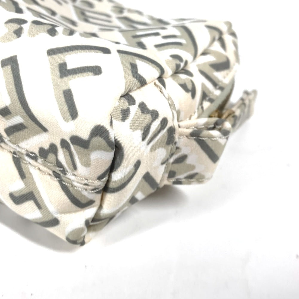 FENDI Pouch 8N0179 Nylon white SKIMS collaboration Skims logo Women Used
