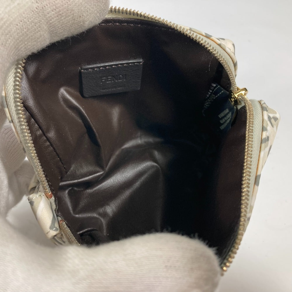 FENDI Pouch 8N0179 Nylon white SKIMS collaboration Skims logo Women Used