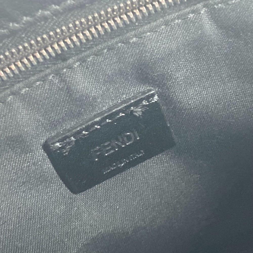 FENDI Clutch bag 7VA350 leather black Monster Bugs mens Used